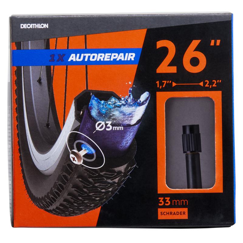 CHAMBRE À AIR 26x1,7/2,2 SCHRADER AUTO-RÉPARANTE CHAMBRE À AIR 26x1,7/2,2 SCHRADER AUTO-RÉPARANTE