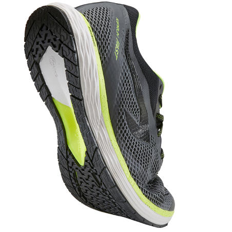 CHAUSSURE DE RUNNING HOMME KIPRUN FAST 2 GRIS JAUNE