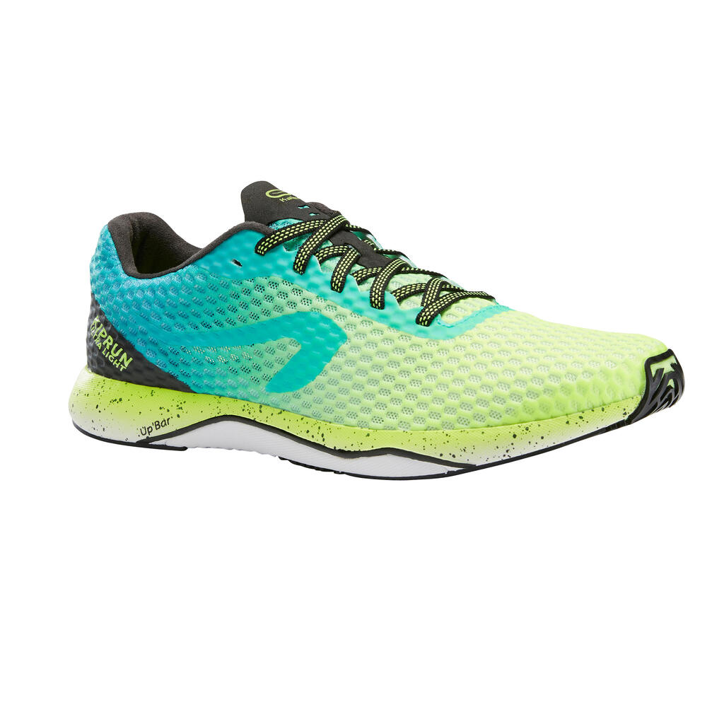 KIPRUN ULTRALIGHT MEN'S RUNNING SHOES - GREEN/YELLOW