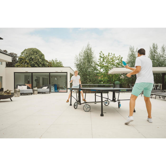 TABLE DE PING PONG EXTÉRIEURE PPT 930 NOIRE AVEC HOUSSE Pongori Decathlon