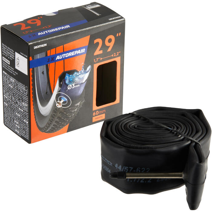 fahrradschlauch 29 1 7 2 2 selbstreparierend franzosisches ventil 60 mm btwin decathlon