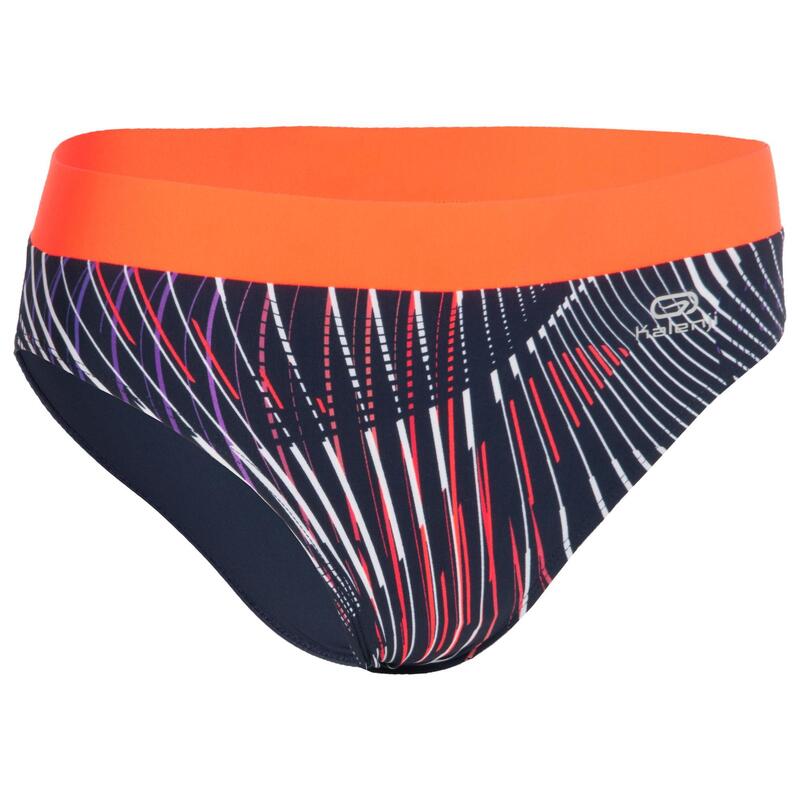 Braguita Corta Deportiva Running Kalenji Athletics Mujer Azul Marino/Naranja