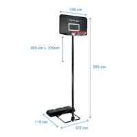 Basketball Hoop with Adjustable Stand (from 2.20 to 3.05m) B100 - Black