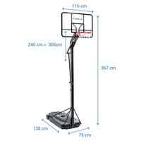 Basketball Hoop with Easy-Adjustment Stand (2.40m to 3.05m) B700 Pro