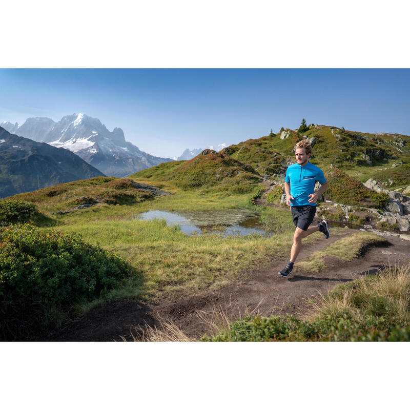 Pantalón Corto Trail Running Hombre Negro Holgado