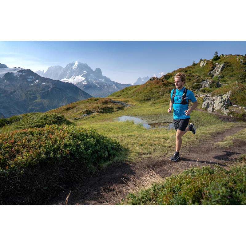 Pantalón Corto Trail Running Hombre Negro Holgado