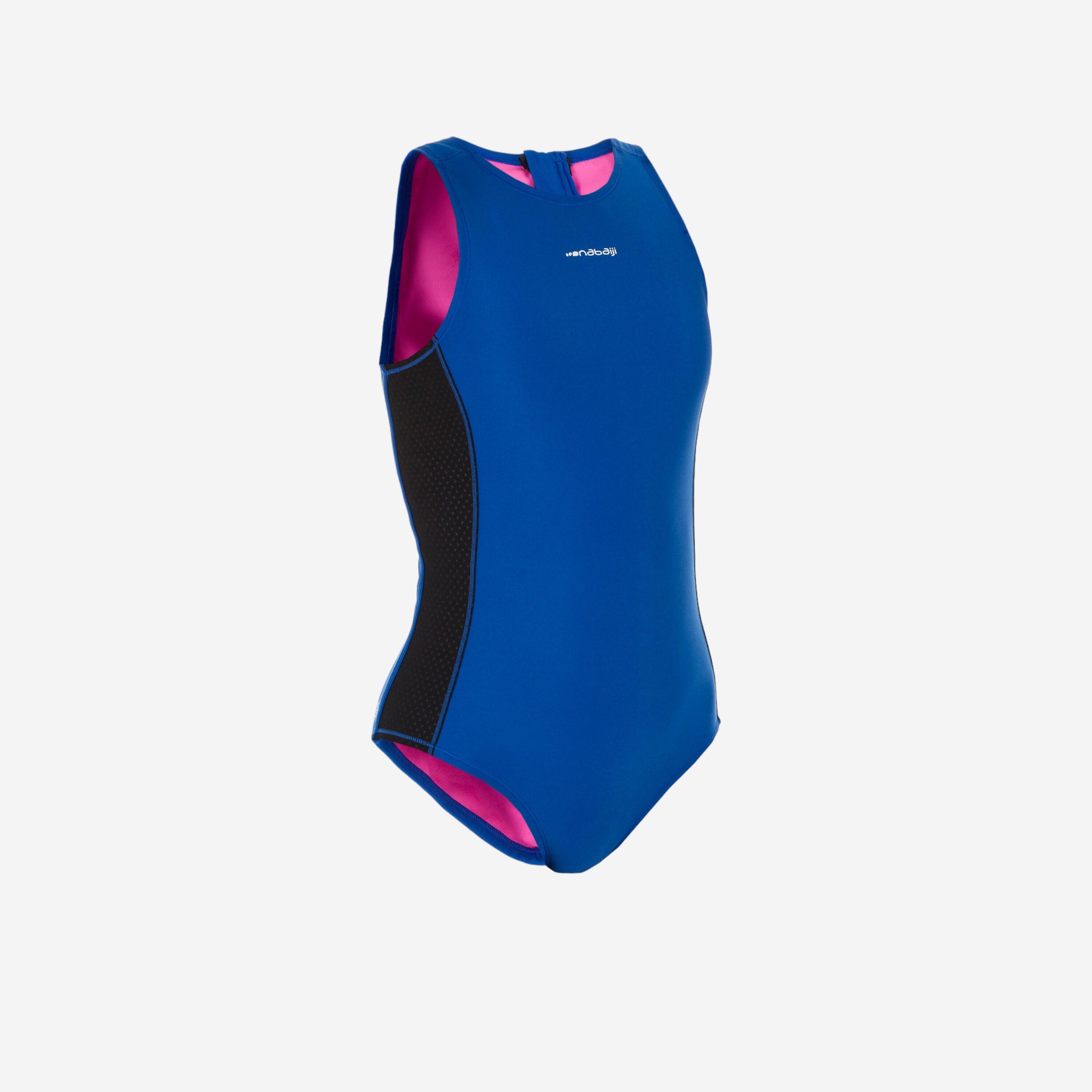 Nabaiji Waterpolobadpak 500 Voor Meisjes Blauw nabaiji kopen in de aanbieding