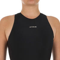 Crni ženski jednodelni kupaći kostim za vaterpolo 500