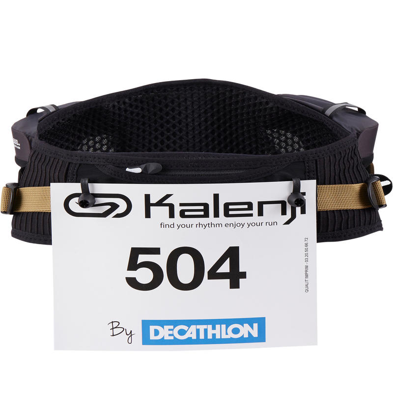 TRAIL RUNNING HYDRATION BELT 2 X 500 ML SOFT FLASK BLACK/BRONZE