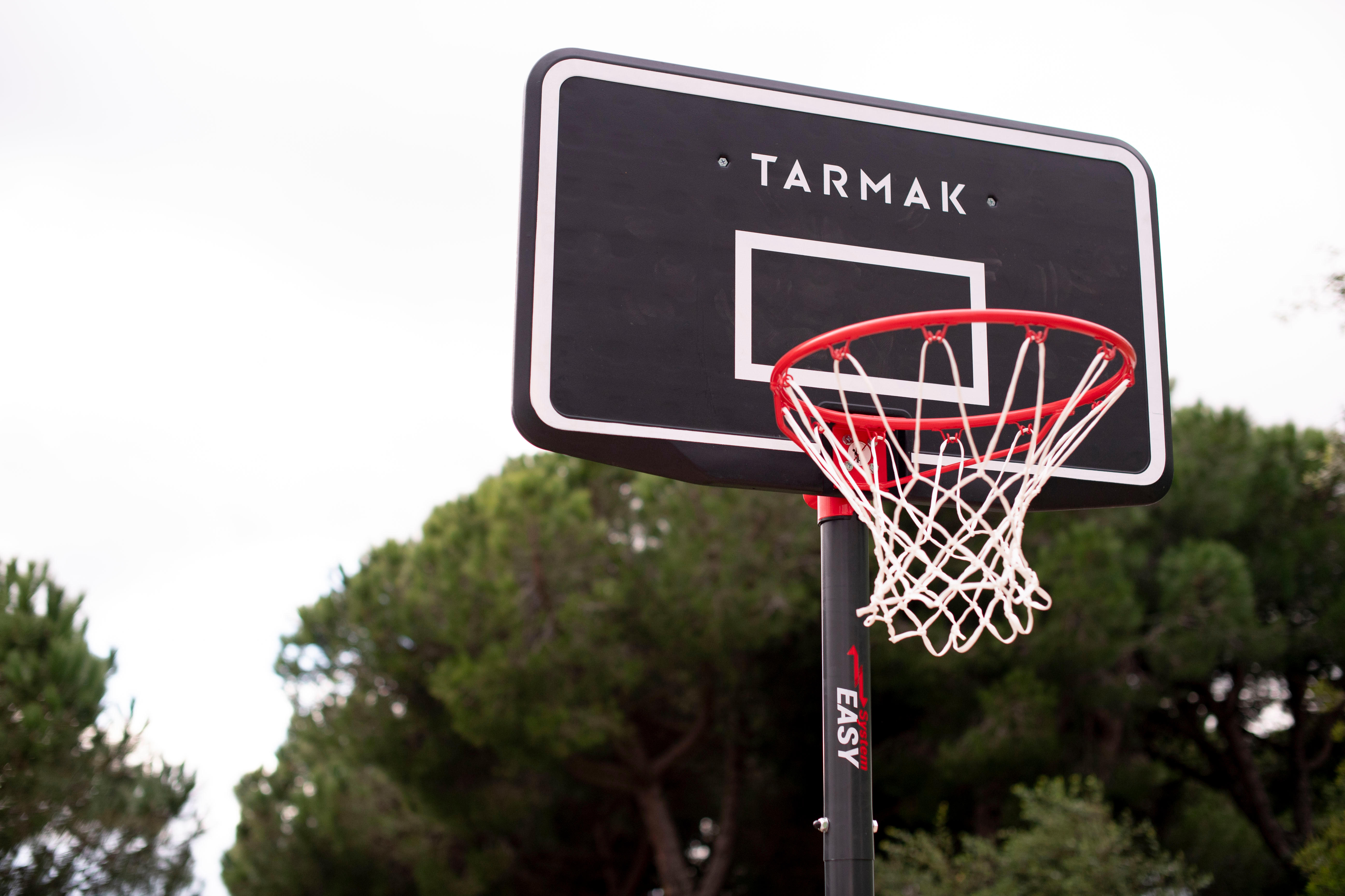 Panier de basket sur pied réglable à roulettes - B 100 Easy noir - TARMAK