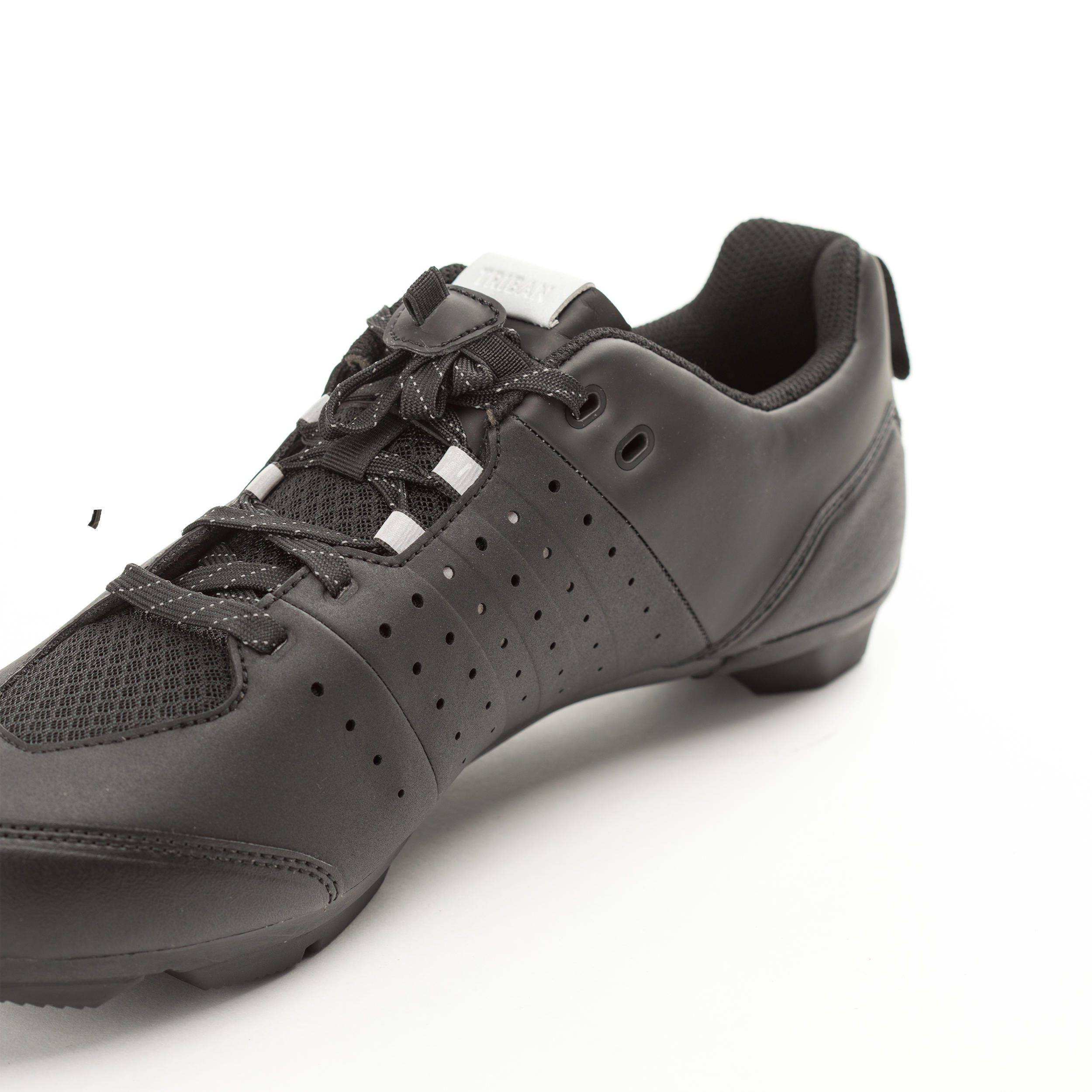 Road and Gravel Cycling Lace-Up SPD Shoes GRVL 500 - Black 6/6