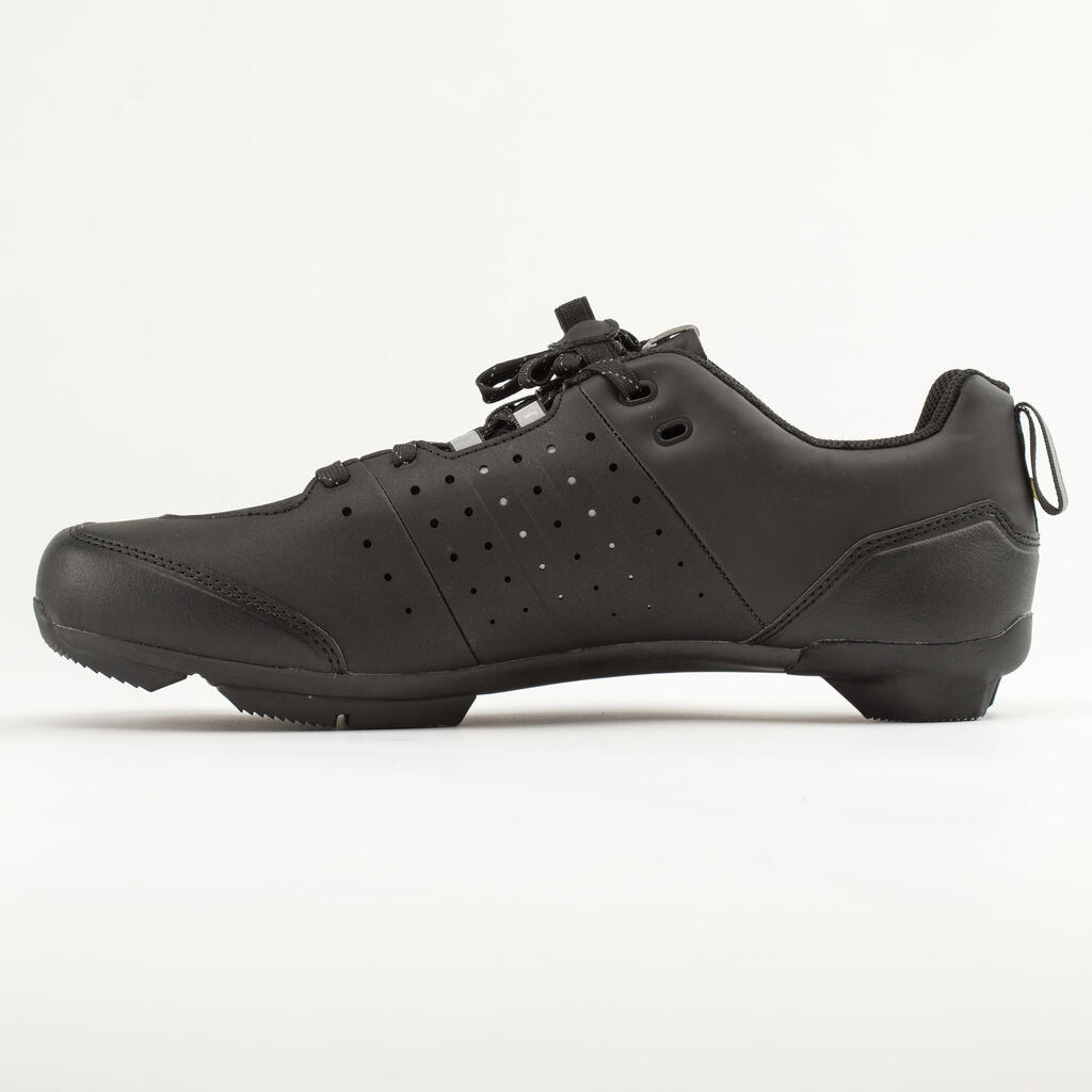 Παπούτσια SPD για ποδηλασία δρόμου και σε ανώμαλο έδαφος GRVL 500 - Μαύρα