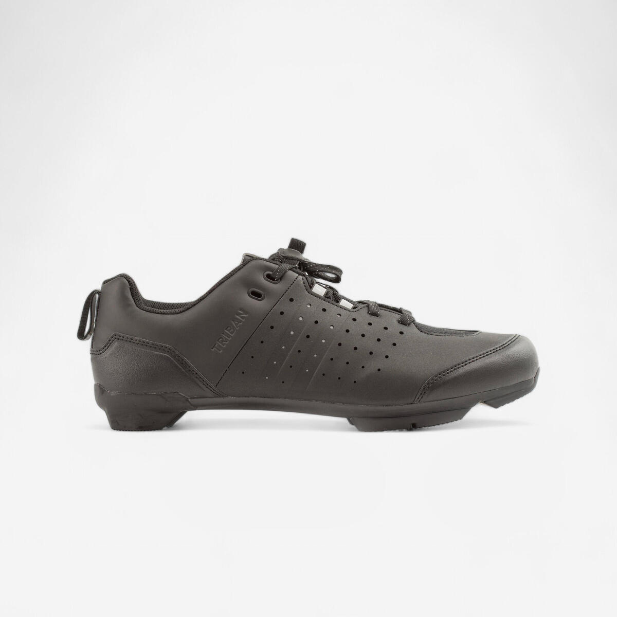 Chaussures velo a lacets spd gravel 500 noire