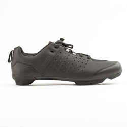Road and Gravel Cycling Lace-Up SPD Shoes GRVL 500 - Black