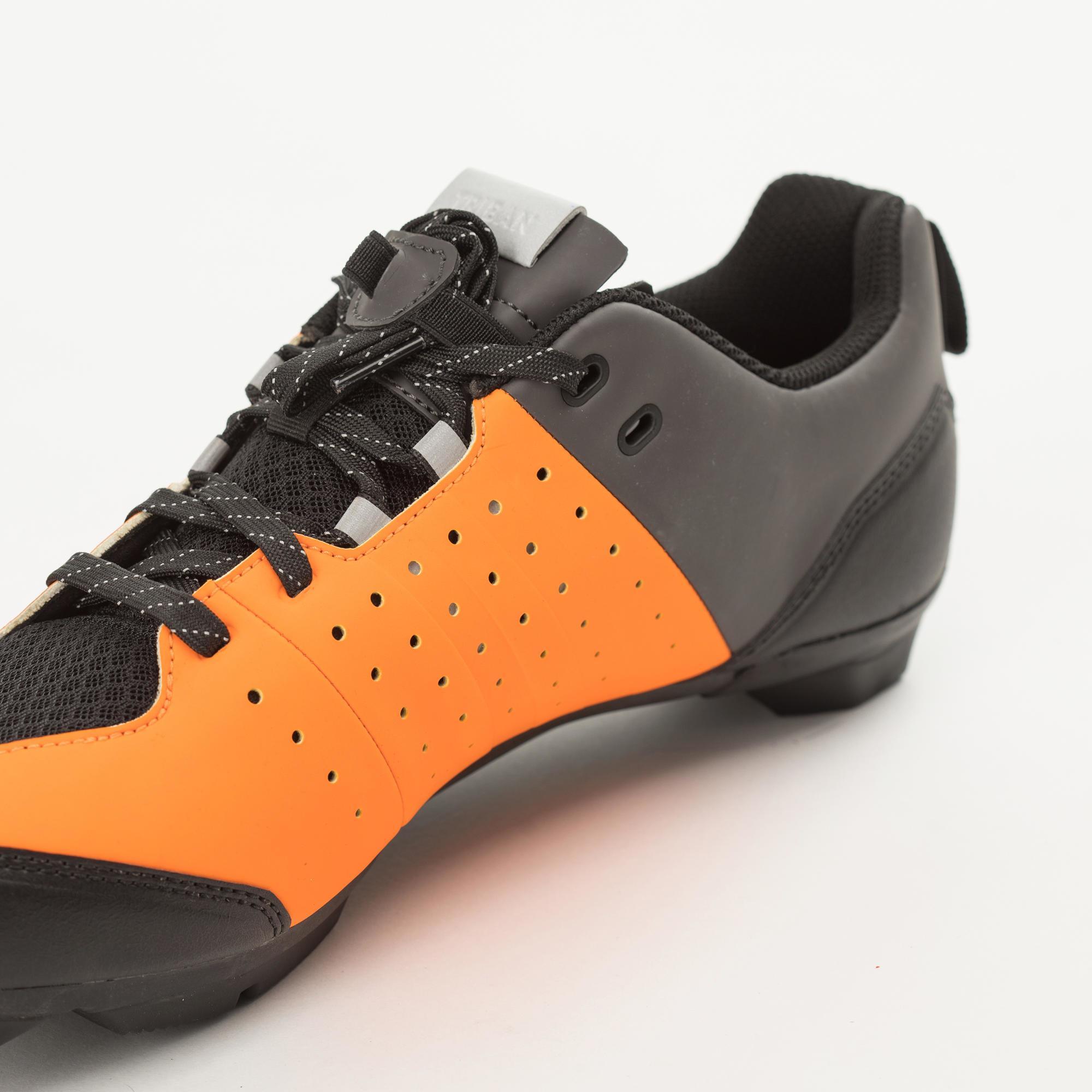 VELO Chaussures de Boxe pour Homme Noir Orange