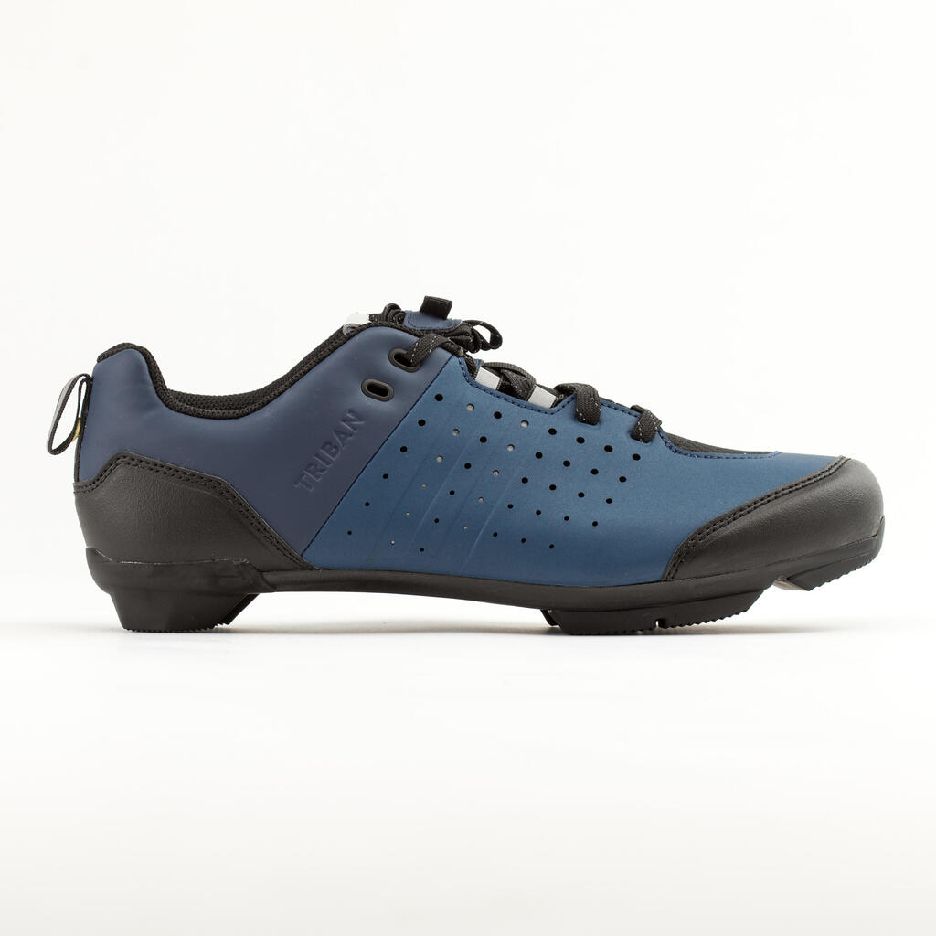 Fahrradschuhe Rennrad RC 500 (für SPD Cleats) BLAU/NAVY