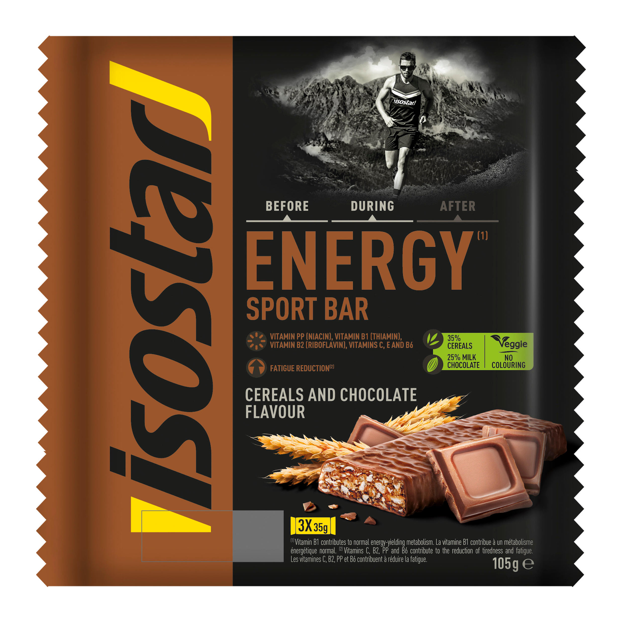 Baton Energizant Energy Sport Ciocolata 3x35g ISOSTAR