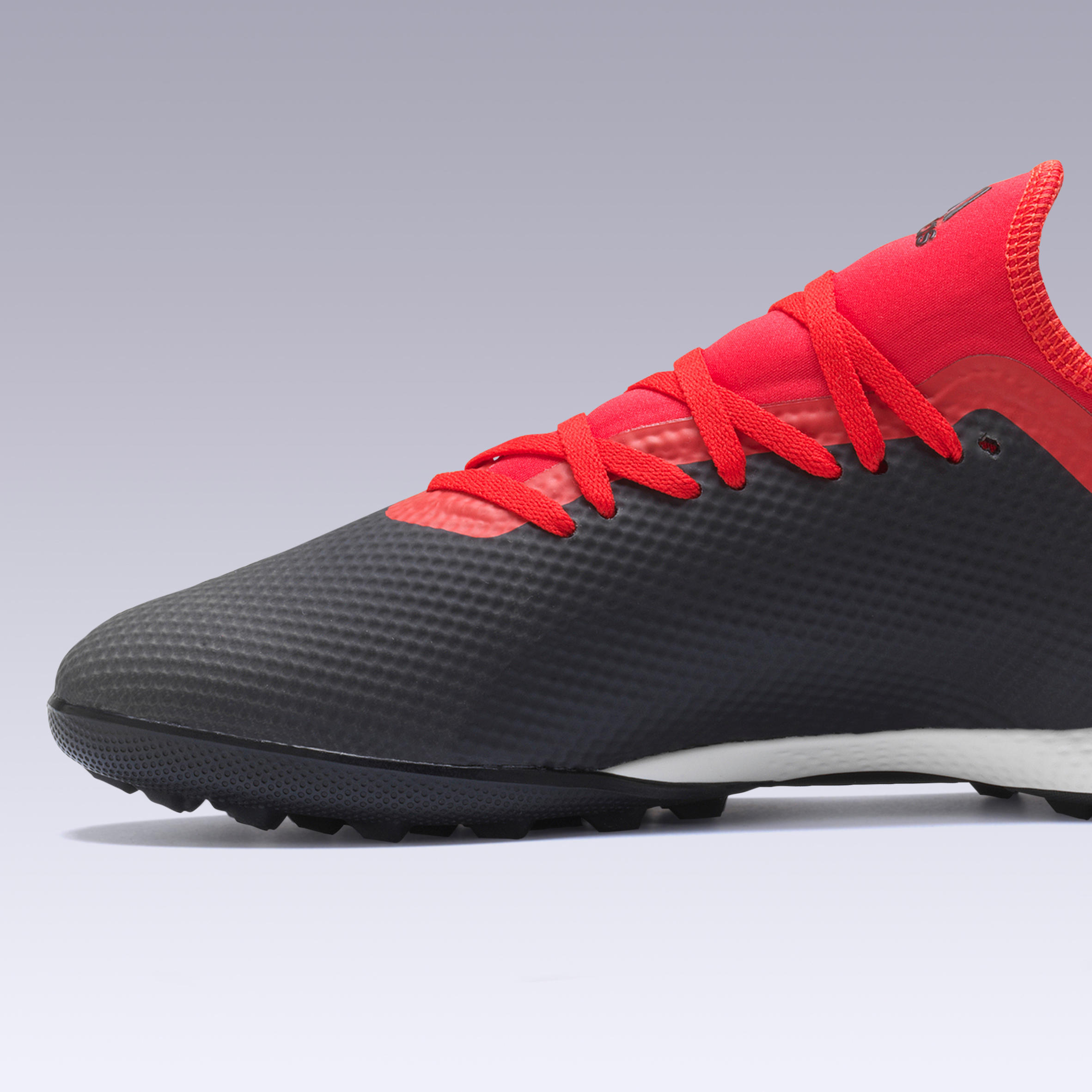 Botas de Futbol adulto Adidas X 18.3 HG turf negro y rojo Decathlon