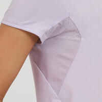 تي شيرت مخصص للتنزه بأكمام قصيرة للنساء - أبيض