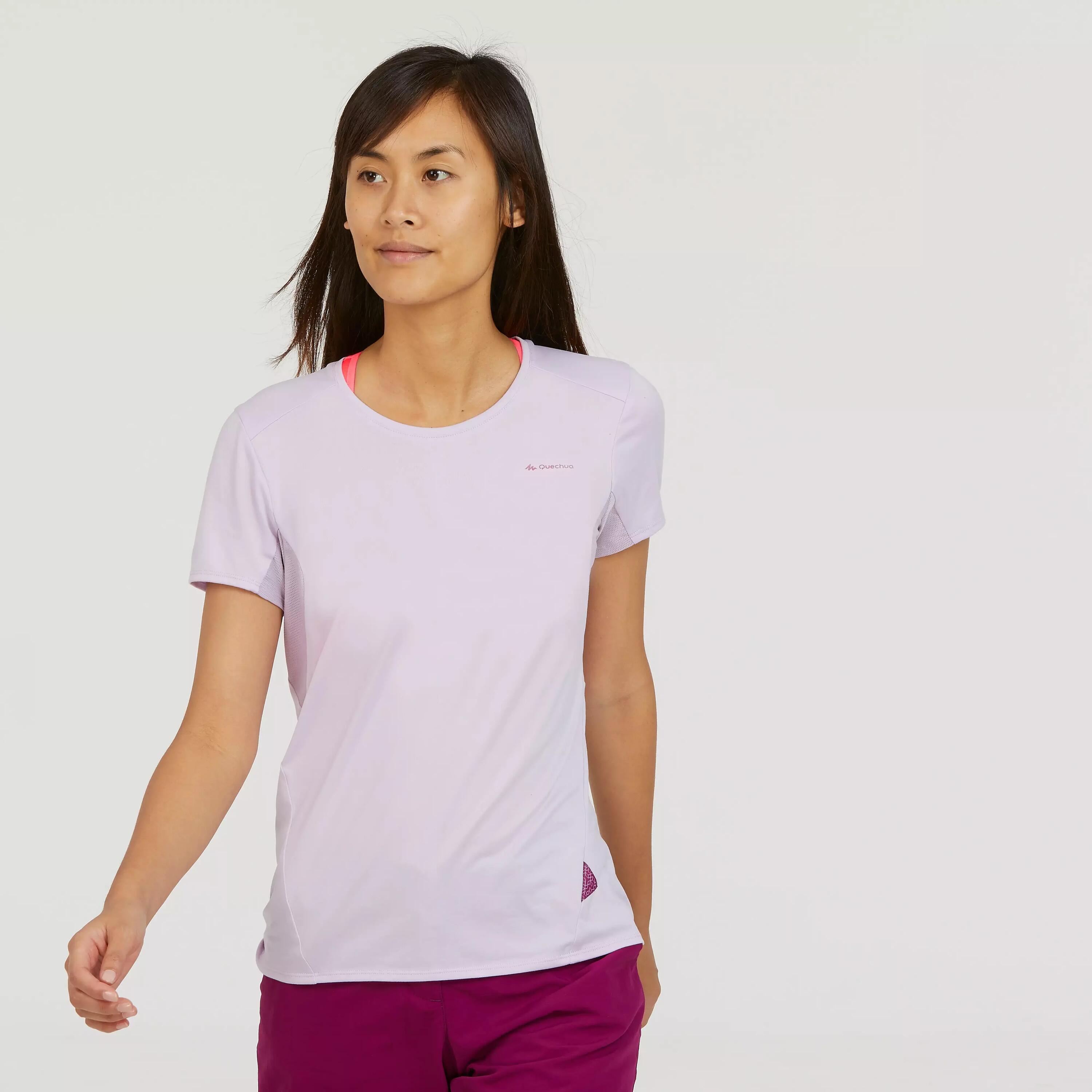 Women’s Mountain Walking Short-Sleeved T-Shirt MH100 3/6