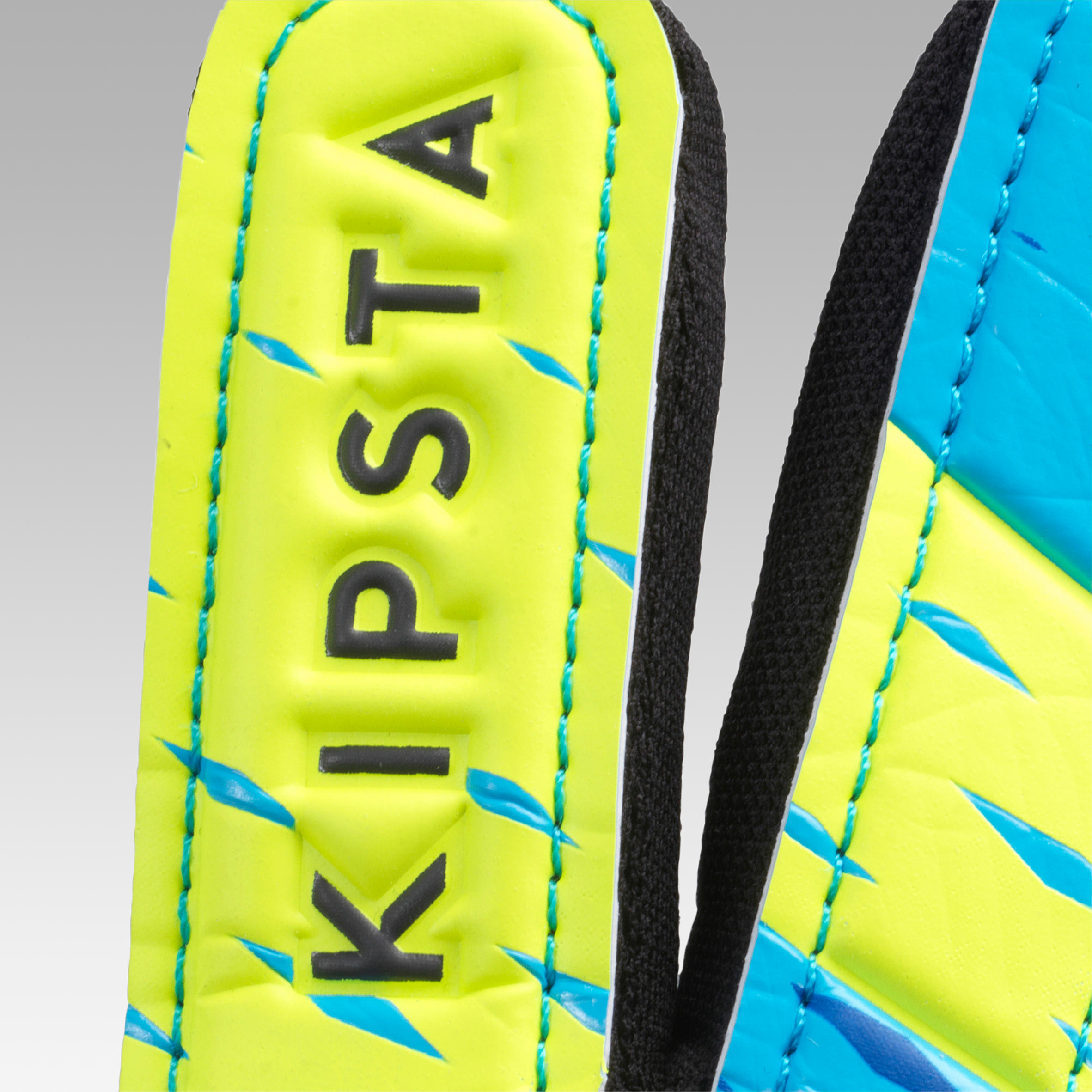 

First Kids' Football Goalkeeper Gloves - Blue/Yellow -  By KIPSTA | Decathlon