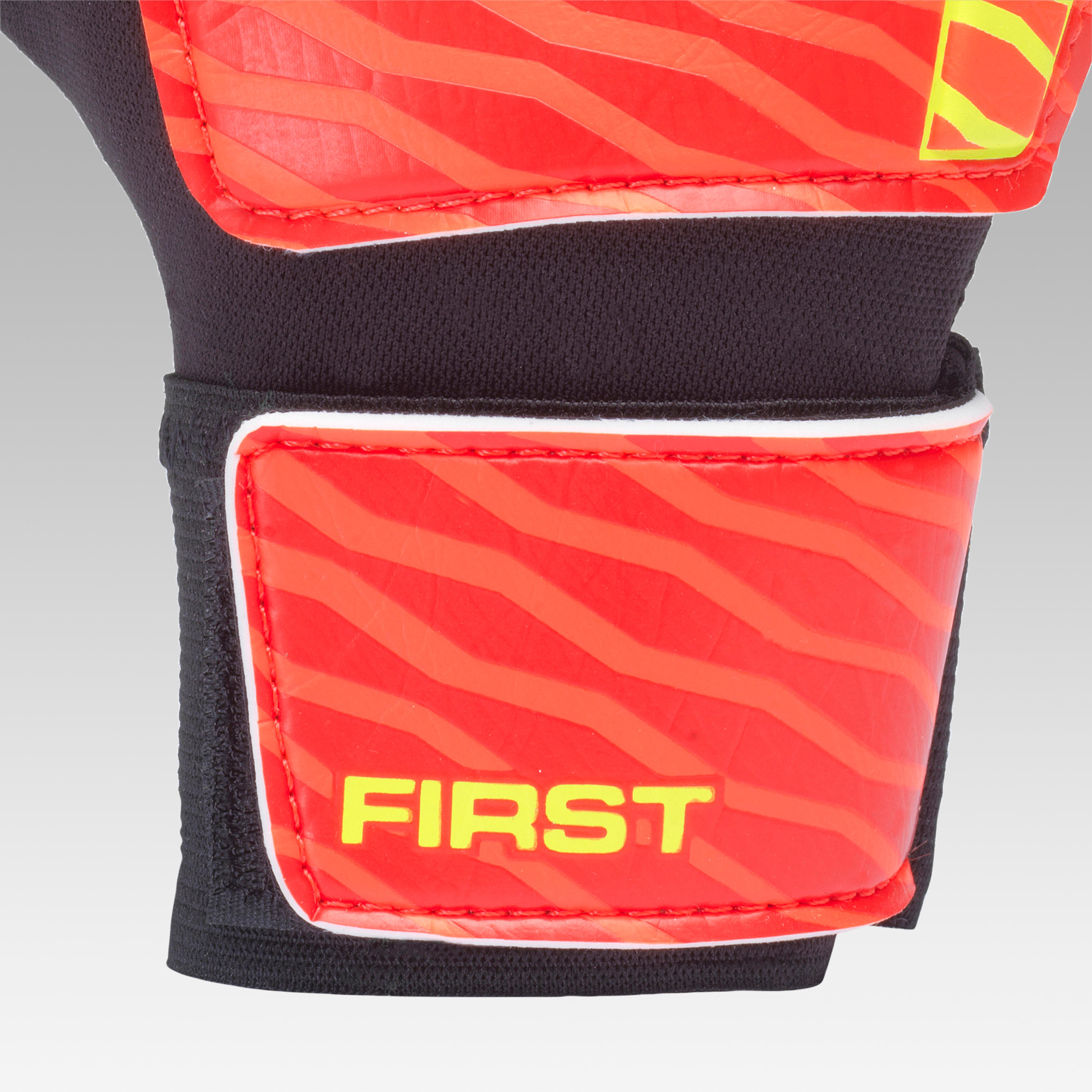 First Kids' Football Goalkeeper Gloves - Orange/Black/Yellow 7/10