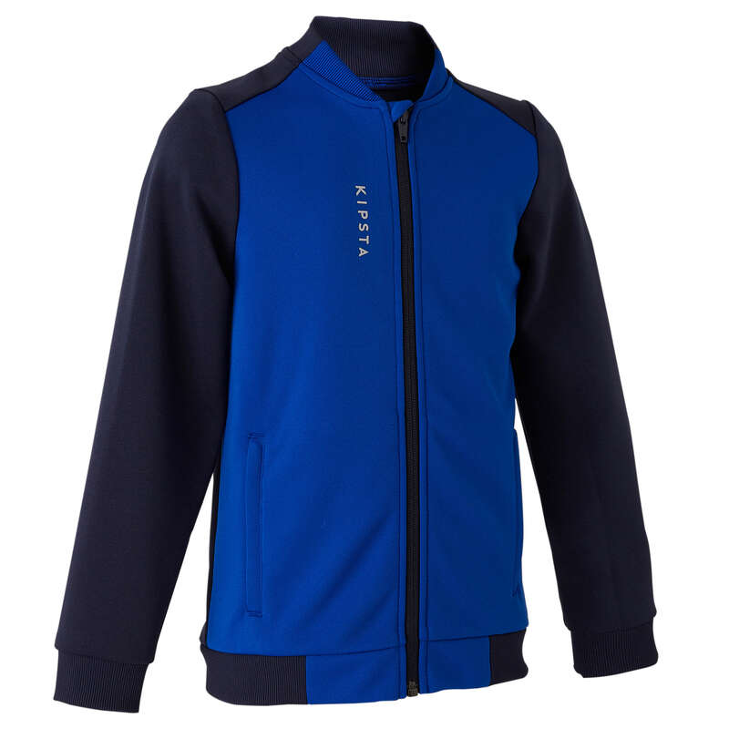 KIPSTA Kids' Football Training Jacket T100 Blue Decathlon