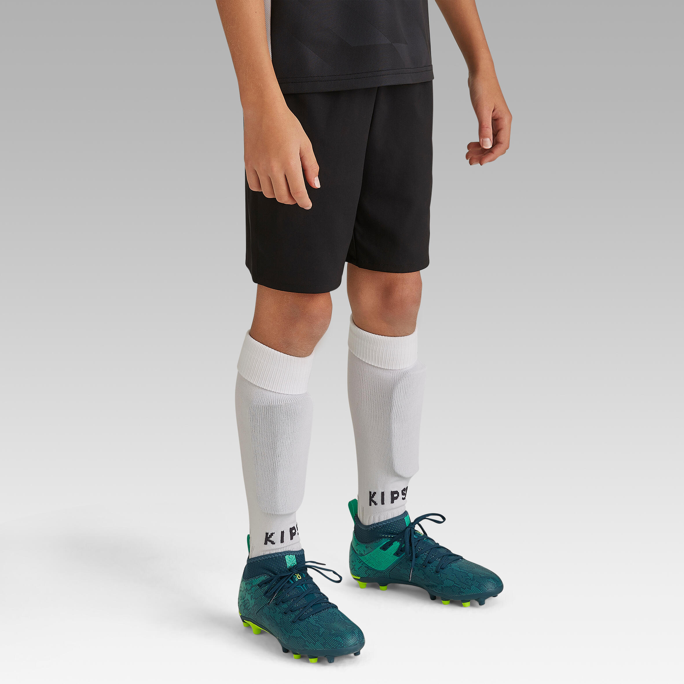 F500 Kids Football Shorts - Black 3/8
