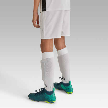 מכנסי כדורגל קצרים לילדים F500 - לבן