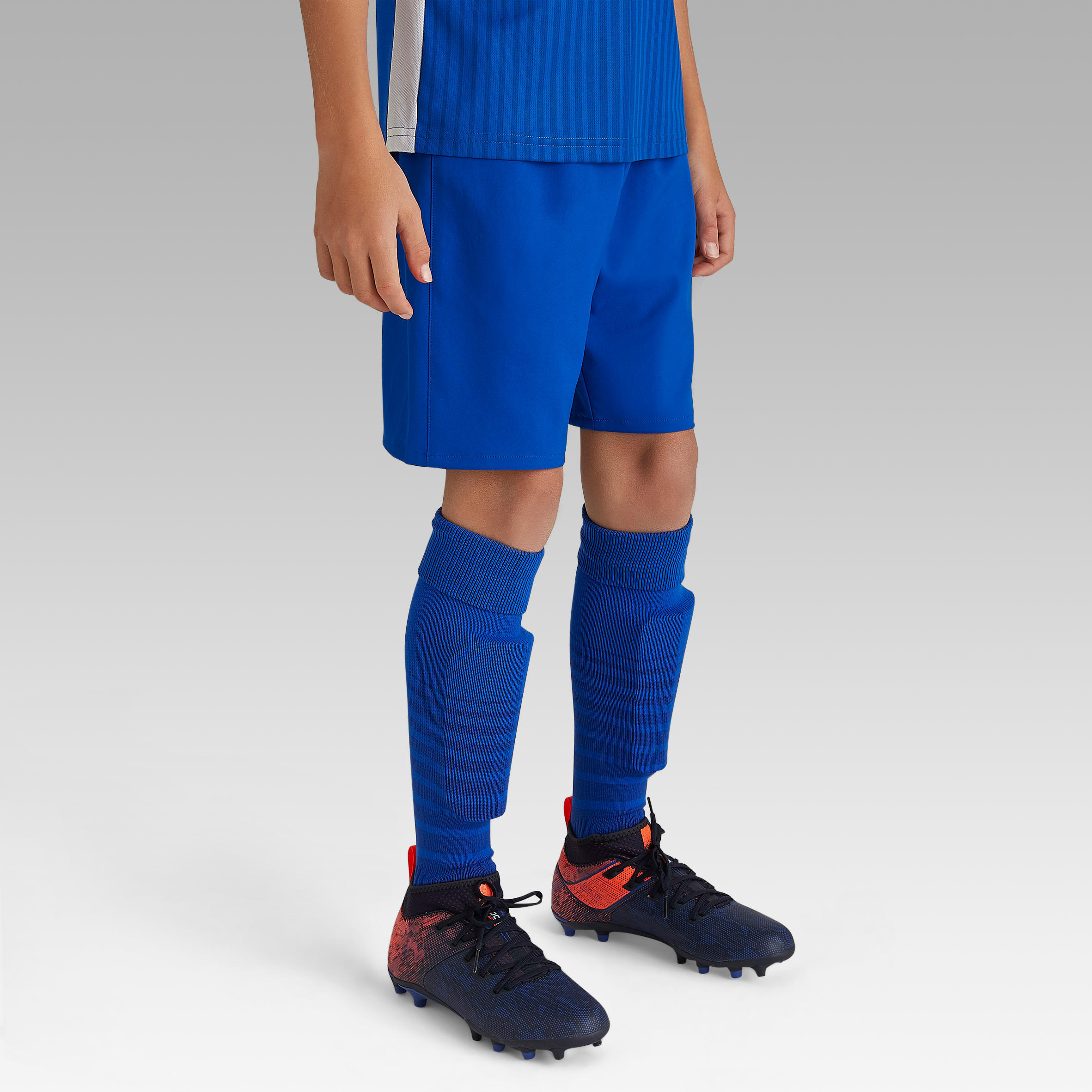 F500 Kids Football Shorts - Blue 3/8