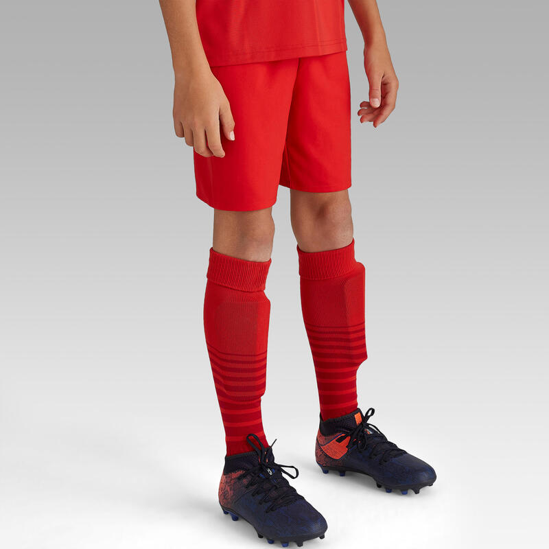 Pantaloncini calcio bambino F500 rossi