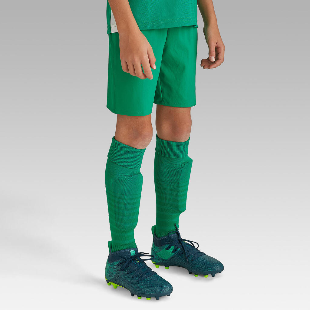 Kids' Football Shorts - Aqua Blue/Pink