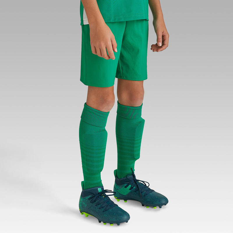 Pantalón corto Fútbol Niños Kipsta F500 verde