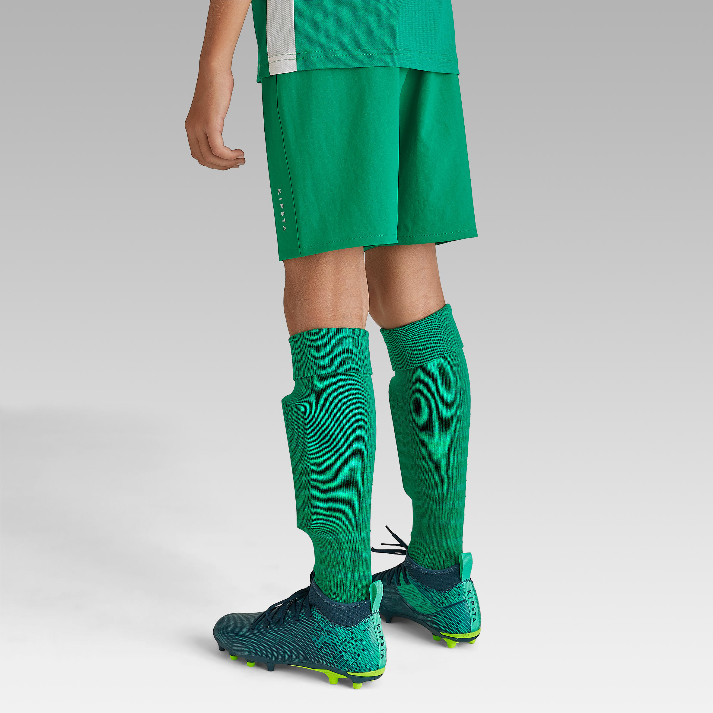 F500 Kids Football Shorts - Green 5/8