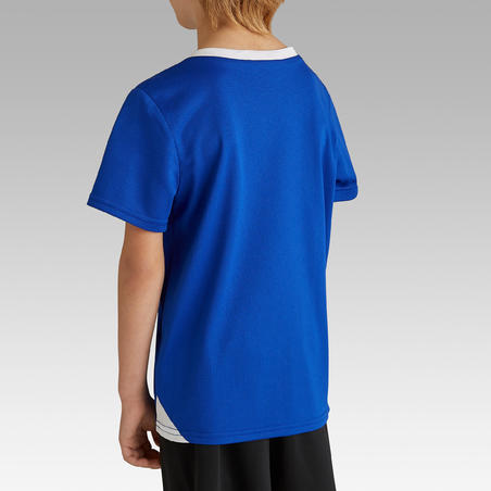 Camiseta de Fútbol Kipsta F100 niños Azul