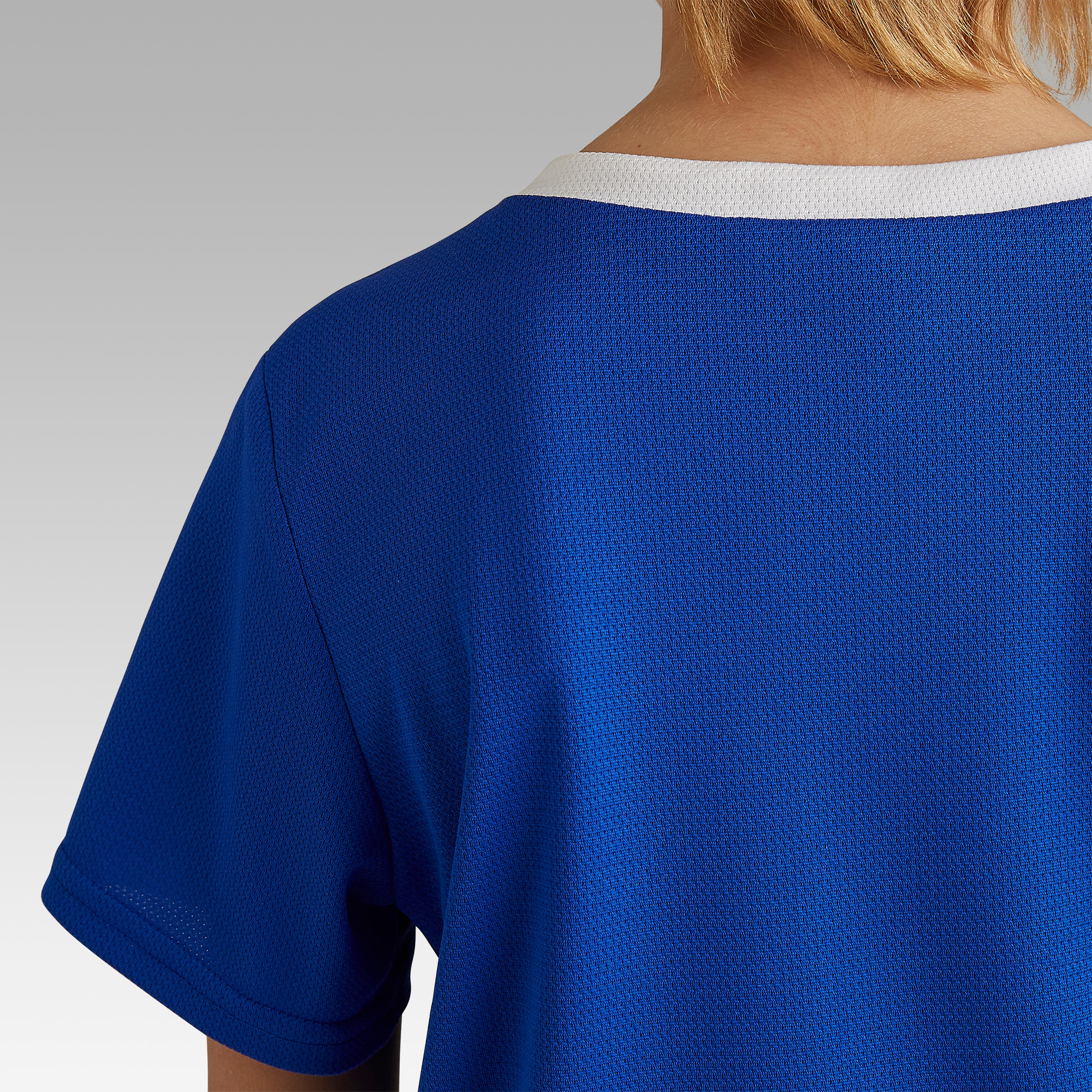 Kids’ Soccer T-Shirt -  Essentiel Blue - KIPSTA