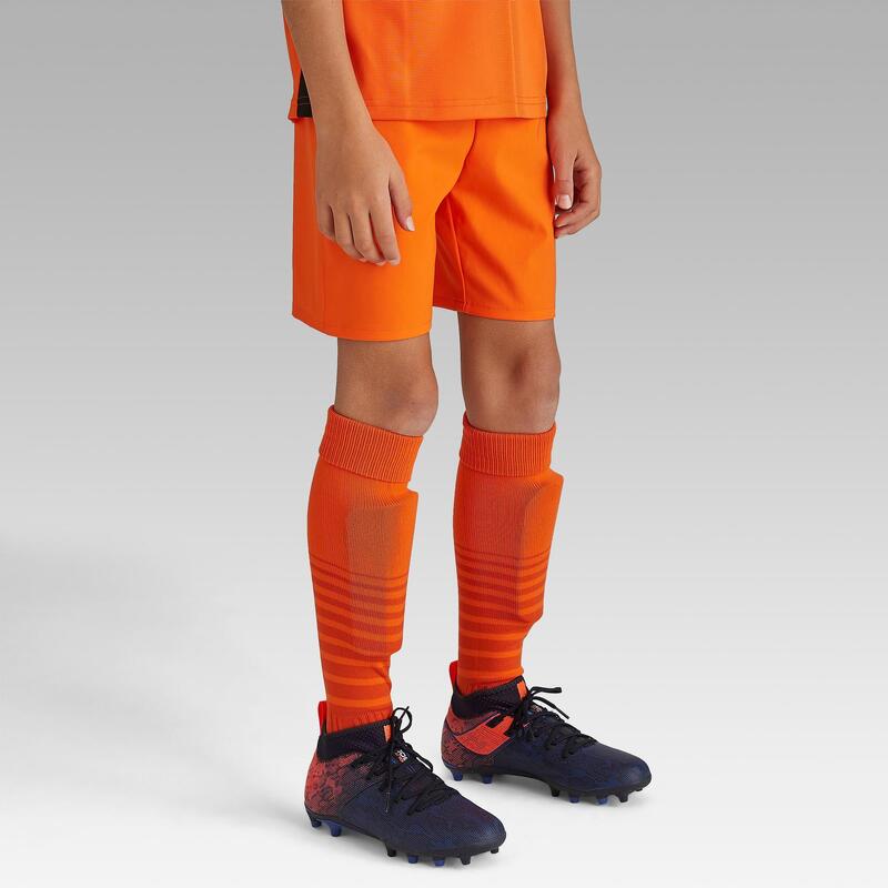 Gyerek rövidnadrág futballhoz VIRALTO CLUB, narancssárga 