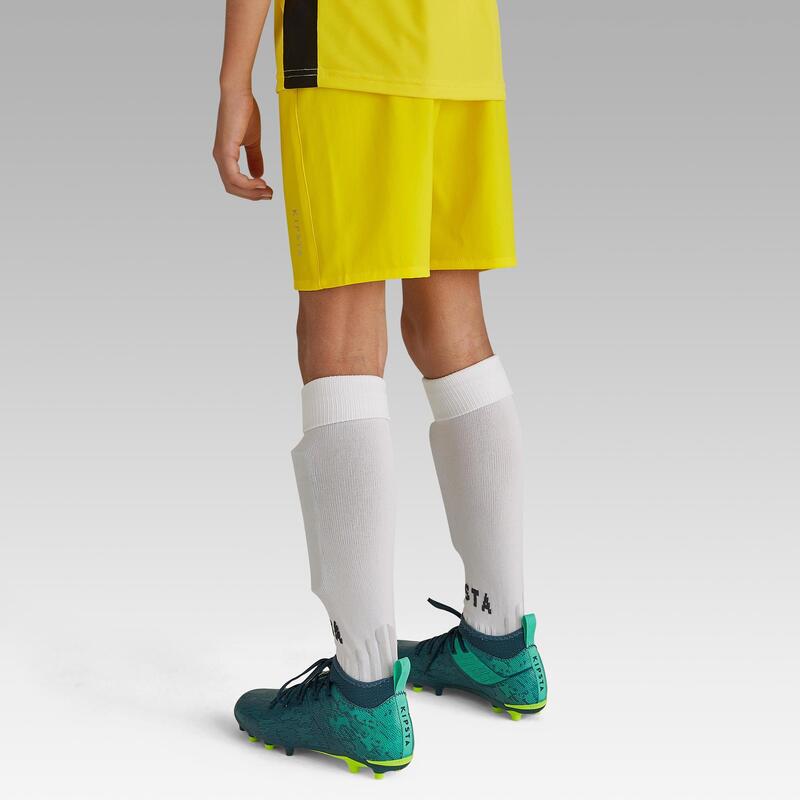 Pantaloncini calcio bambino F500 gialli