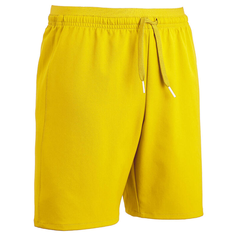 Pantaloncini calcio bambino F500 gialli
