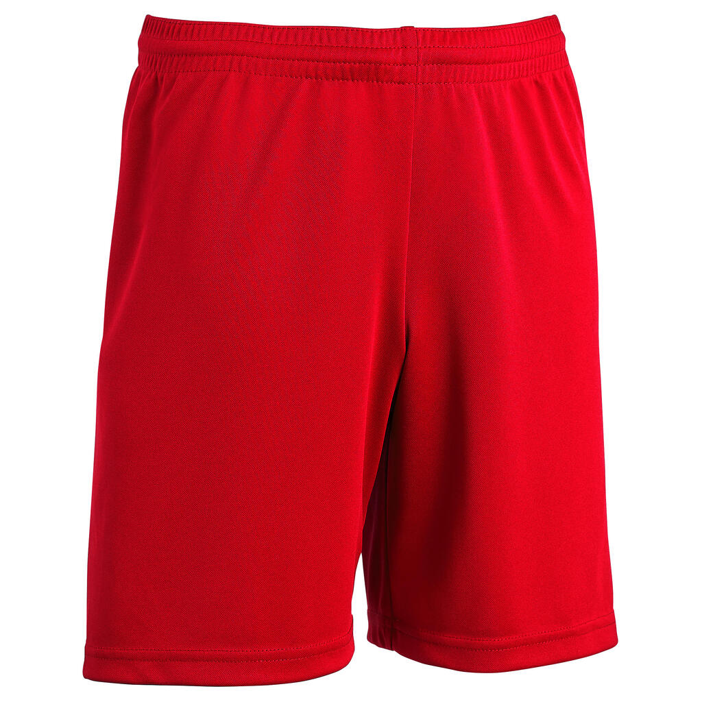 F100 kids' football shorts - red