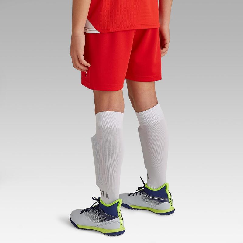 Pantalón corto de fútbol Niños Kipsta F100 rojo