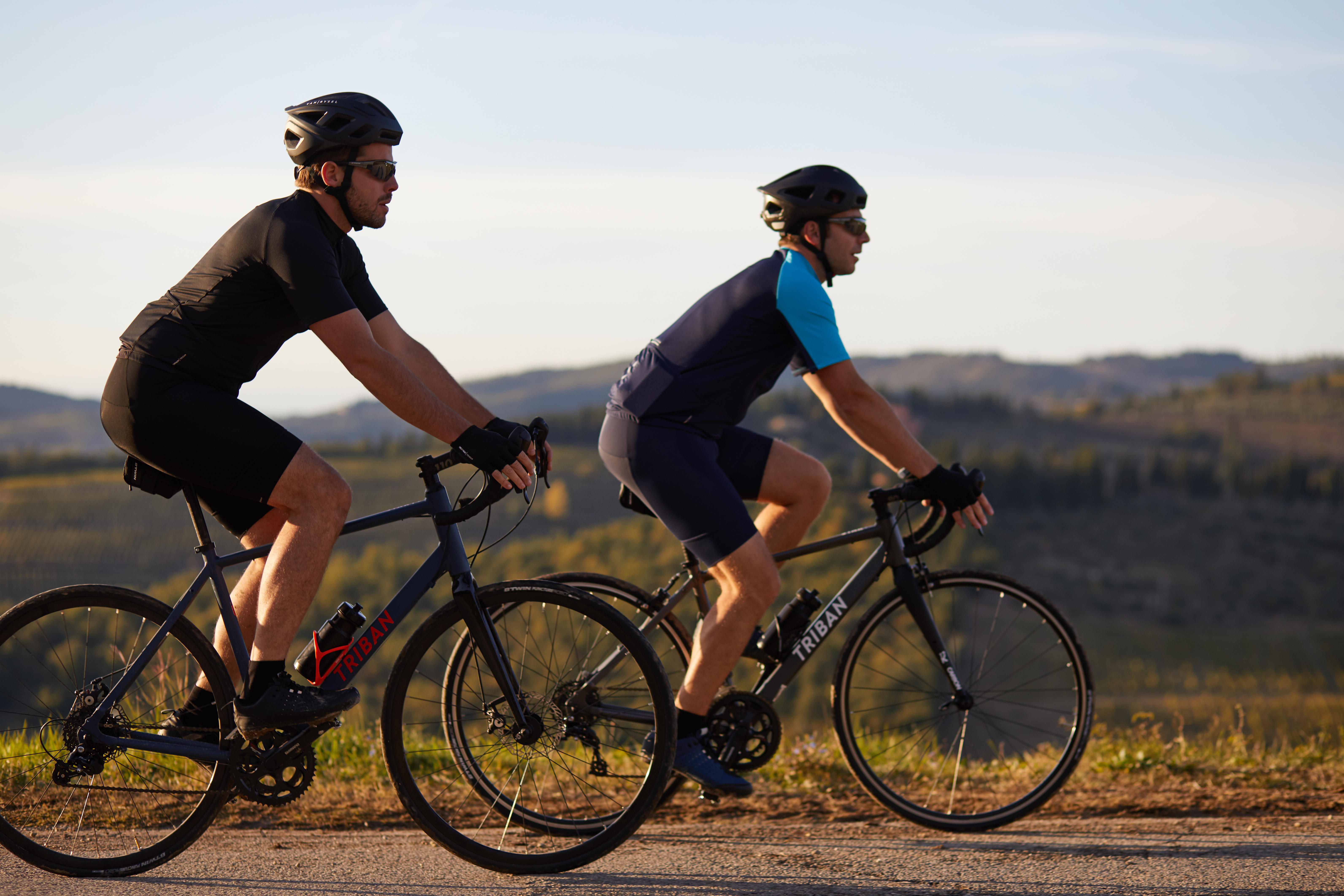 RC100 Short-Sleeved Warm Weather Road Cycling and Touring Jersey - White - TRIBAN