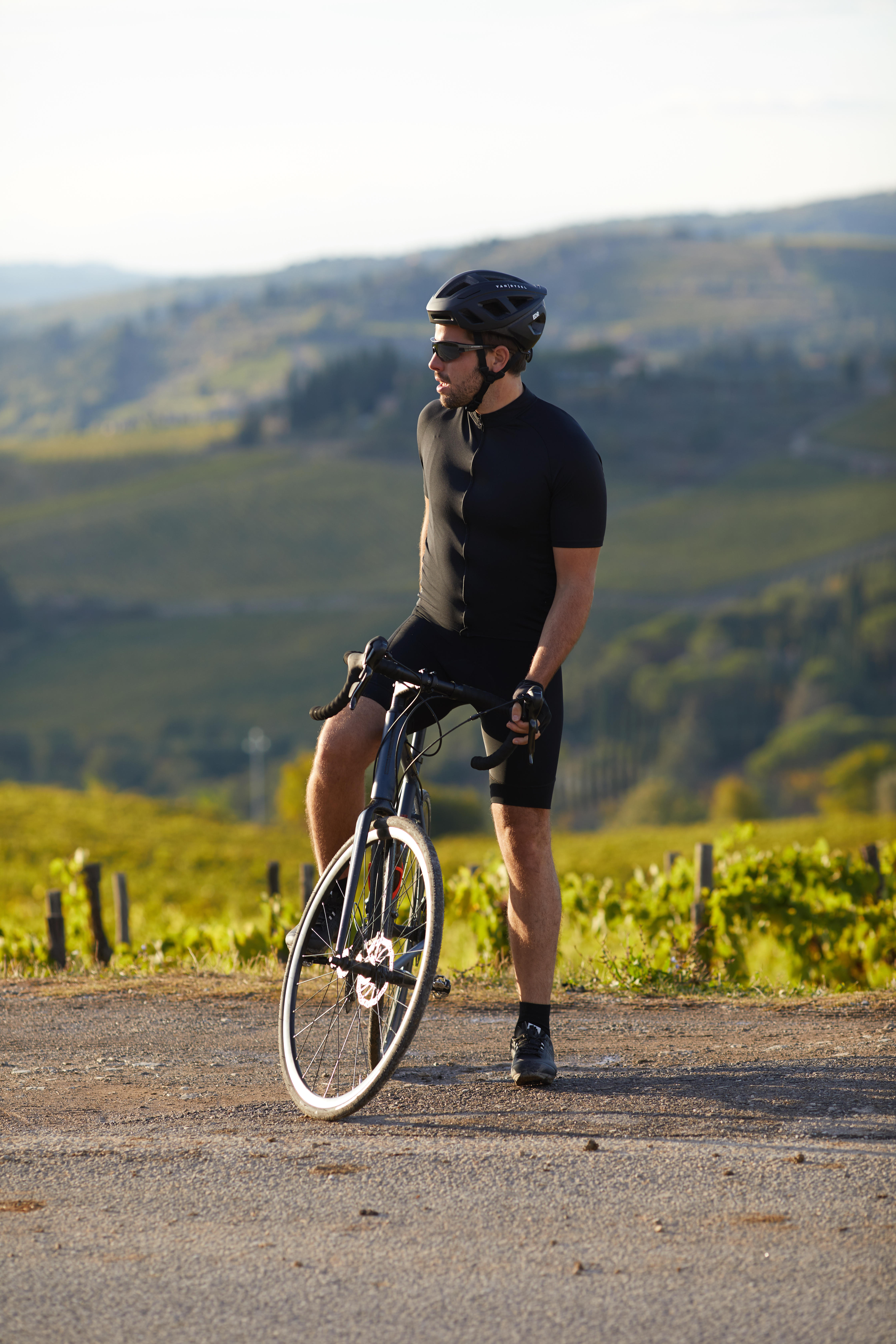 RC100 Short-Sleeved Warm Weather Road Cycling and Touring Jersey - White - TRIBAN