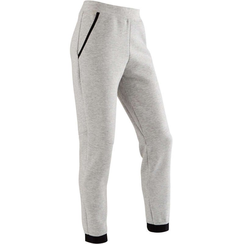 GIRL EDUCATIONAL GYM COLD WEATHER APP - 500 Girls' Gym Bottoms - Grey DOMYOS