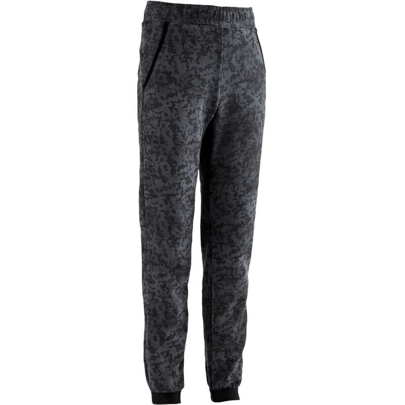 BOY EDUCATIONAL GYM COLD WEATHER APP Clothing - 100 Boys' Gym Bottoms - Black DOMYOS - Bottoms