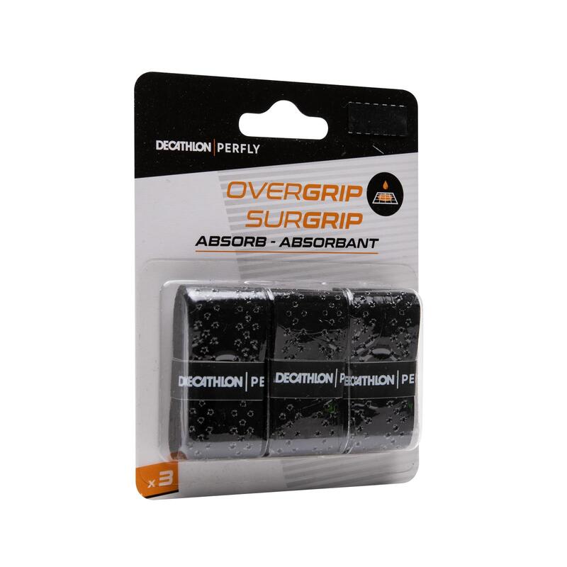 BADMINTON QUICKDRY OVERGRIP X 3 PRETO