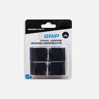 BADMINTON TOWEL GRIP x 2 BLACK