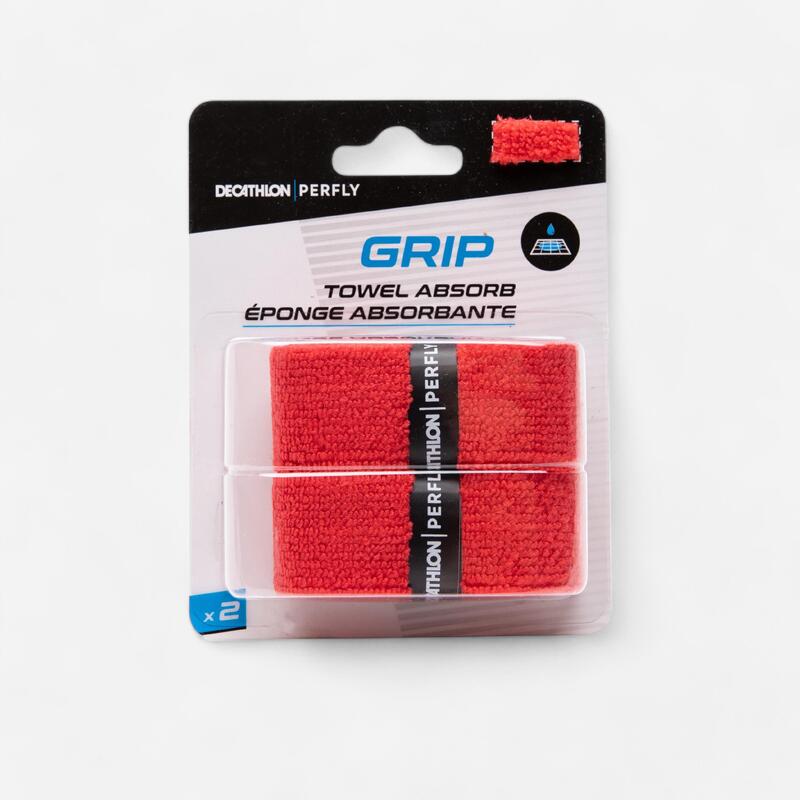 GRIP DE BÁDMINTON DE FELPA x2 ROJO