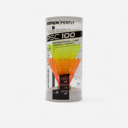 Lot De 3 Volants De Badminton En Plastique PSC 100 Medium - Blanc/Gris/Orange