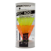 Воланы для бадминтона пластиковые 3 шт разноцветные PSC100 MEDIUM Perfly